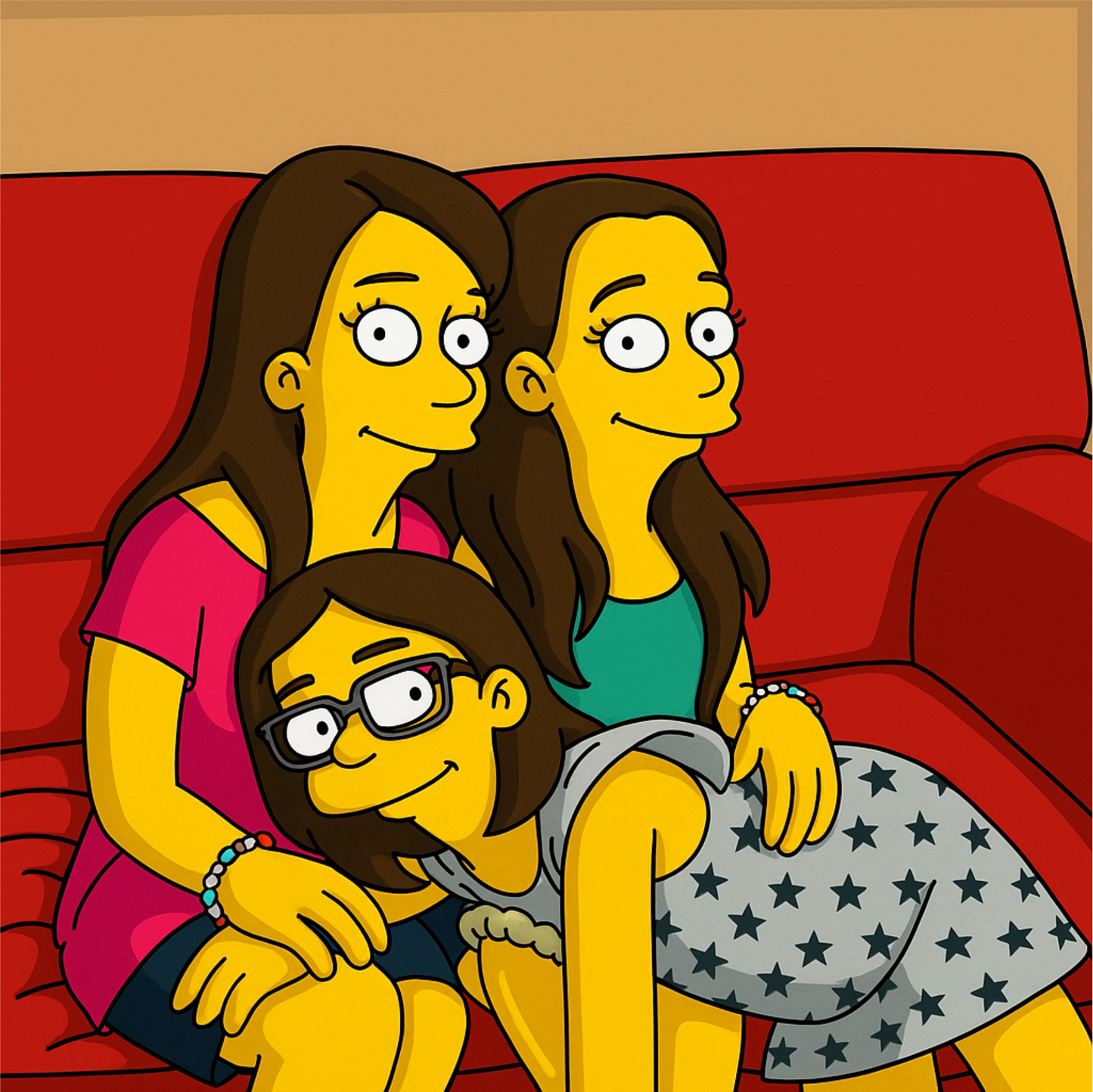 Felpa nera con cappuccio e marsupio personalizzabile effetto SIMPSON