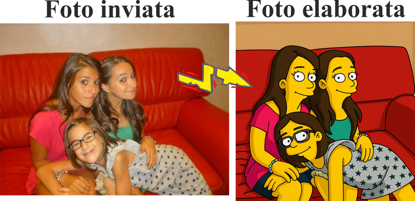 Maglietta unisex personalizzabile effetto SIMPSON