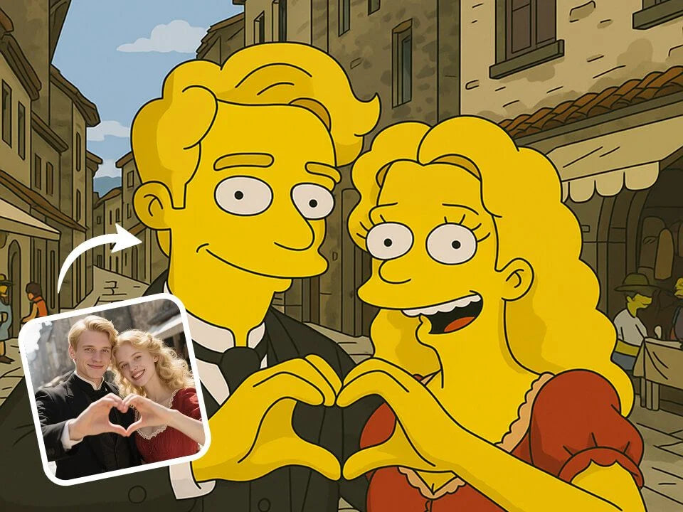 Maglietta unisex personalizzabile effetto SIMPSON