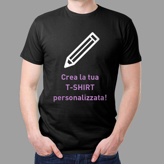 MAGLIETTA NERA B&C IN 100% COTONE UOMO - DONNA PERSONALIZZATA