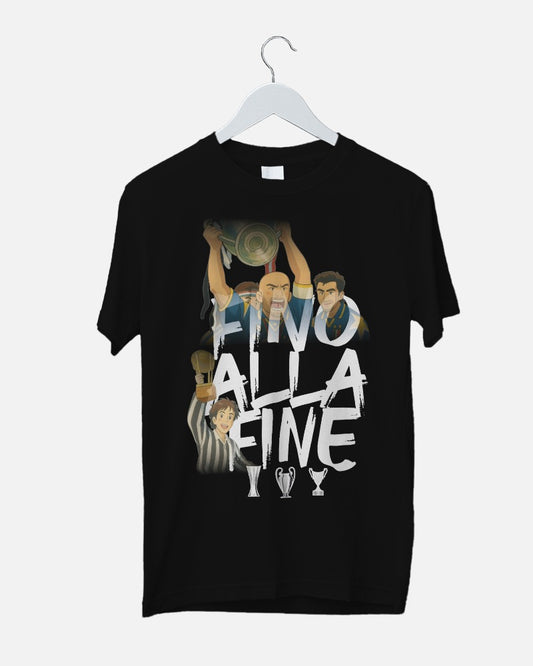 Maglietta unisex 100% cotone organico con stampa FINO ALLA FINE
