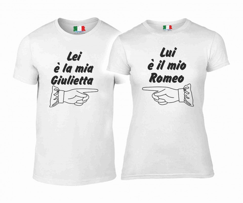 DUE MAGLIETTE IN 100% COTONE UOMO/DONNA : YOU AND ME