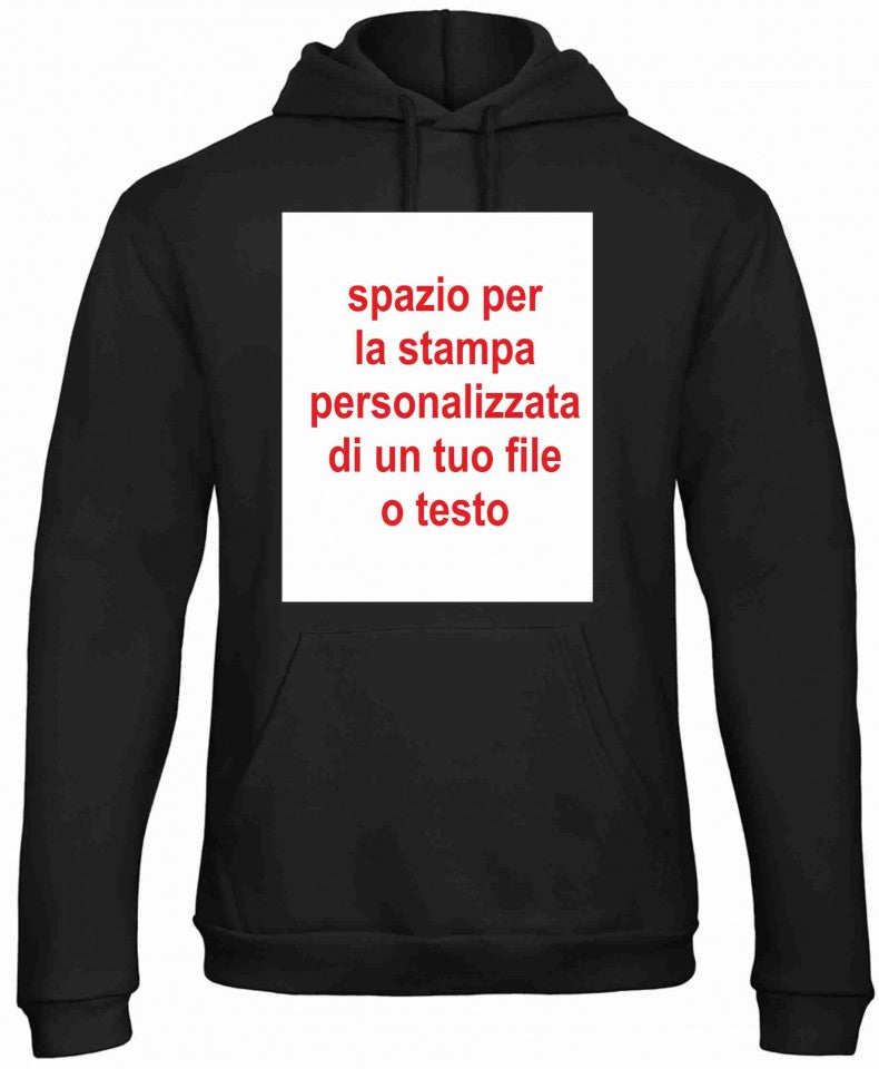 Felpa CON MARSUPIO E CAPPUCCIO con stampa personalizzata