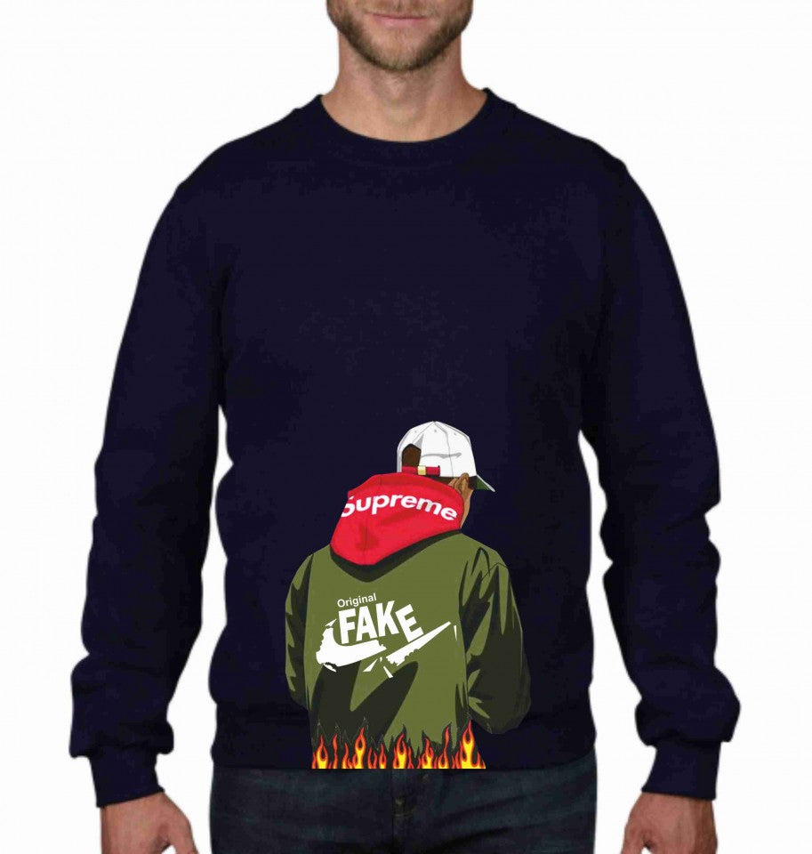 Felpa girocollo Fashion ORIGINALFAKE