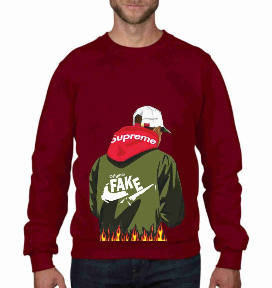 Felpa girocollo Fashion ORIGINALFAKE