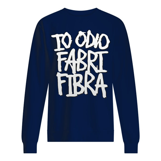 Felpa girocollo Fashion unisex io odio fabri fibra