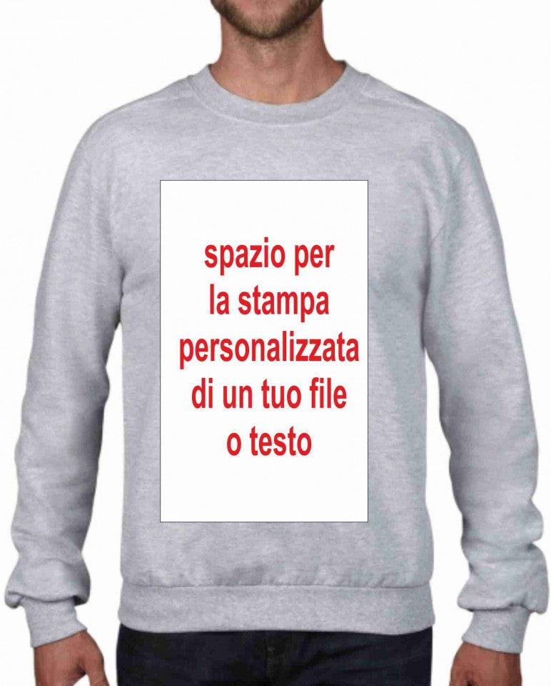 Felpa vestibilita' larga girocollo Fashion stampa personalizzata