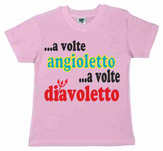 MAGLIETTA 100% COTONE BIMBO/A TITOLO A VOLTE ANGIOLETTO