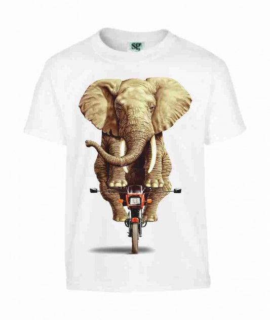 MAGLIETTA 100% COTONE BIMBO/A TITOLO ELEFANTE