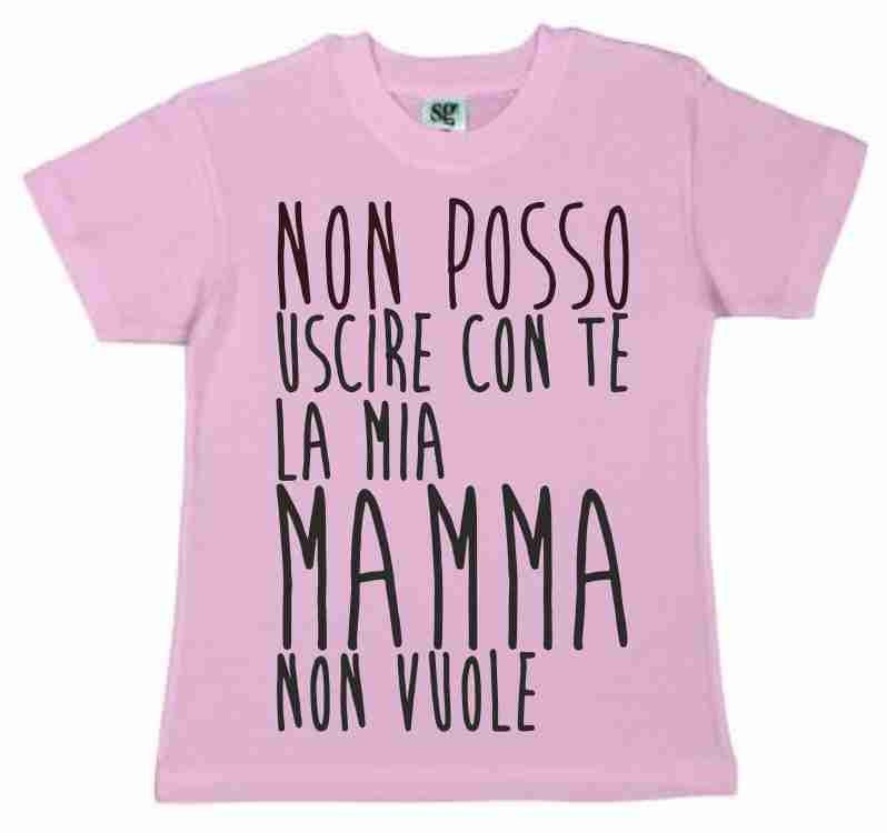 MAGLIETTA 100% COTONE BIMBO/A TITOLO MAMMA NON VUOLE