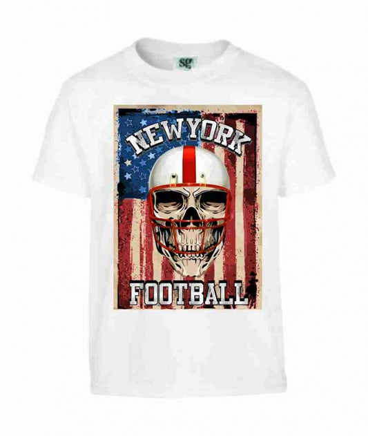 MAGLIETTA 100% COTONE BIMBO/A TITOLO NY FOOTBALL