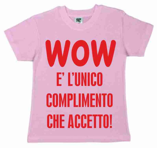 MAGLIETTA 100% COTONE BIMBO/A TITOLO WOW