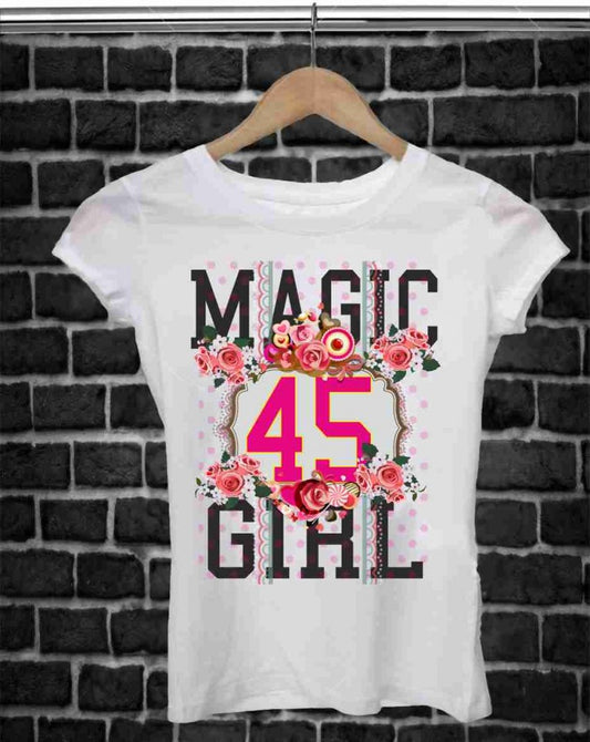 MAGLIETTA IN 100% COTONE DA DONNA TITOLO MAGIC GIRL