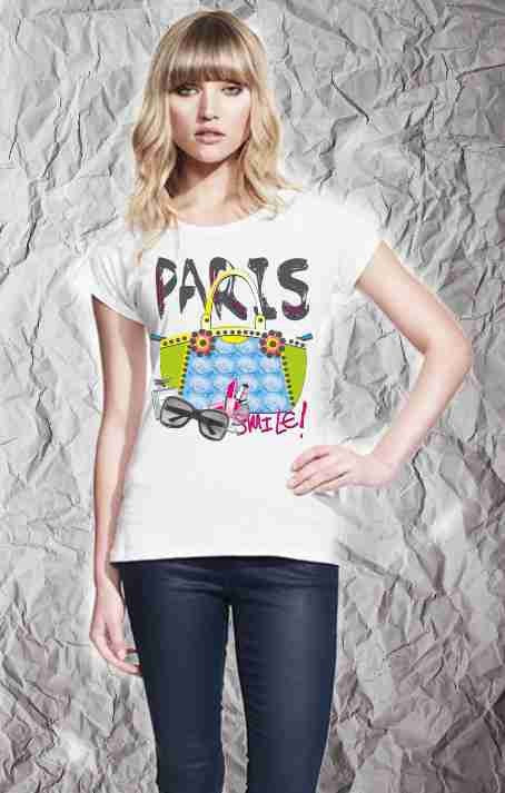 MAGLIETTA IN 100% COTONE DA DONNA TITOLO PARIS