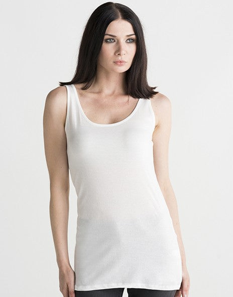 MAGLIETTA IN 100% COTONE DA DONNA TITOLO TANK TOP LONG