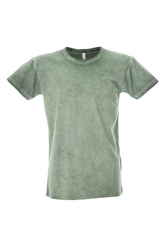 MAGLIETTA IN 100% COTONE DA UOMO CARDIFF EFFETTO VINTAGE