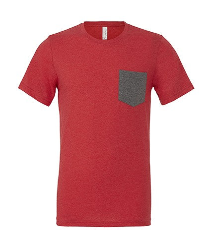 MAGLIETTA IN 100% COTONE DA UOMO CON TASCHINO MARCA BELLA CANVAS