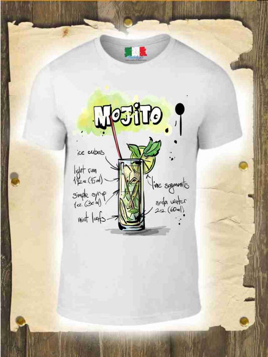 MAGLIETTA IN 100% COTONE DA UOMO TITOLO MOJITO