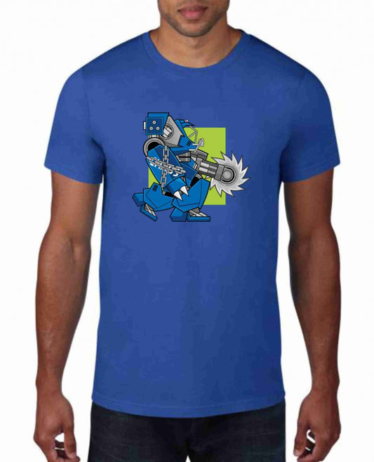 MAGLIETTA IN 100% COTONE UOMO/DONNA COLORE ROYAL TEMA NERD