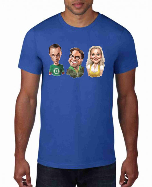 MAGLIETTA IN 100% COTONE UOMO/DONNA COLORE ROYAL TEMA NERD