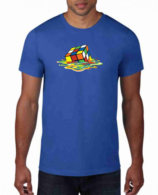 MAGLIETTA IN 100% COTONE UOMO/DONNA COLORE ROYAL TEMA NERD