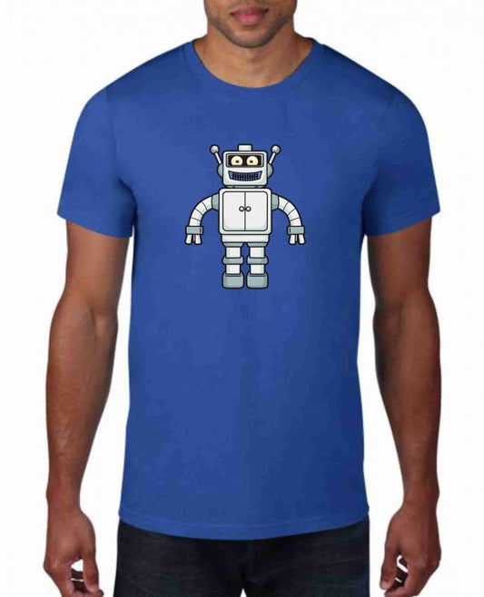 MAGLIETTA IN 100% COTONE UOMO/DONNA COLORE ROYAL TEMA NERD