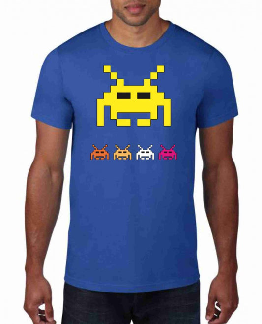MAGLIETTA IN 100% COTONE UOMO/DONNA COLORE ROYAL TEMA NERD