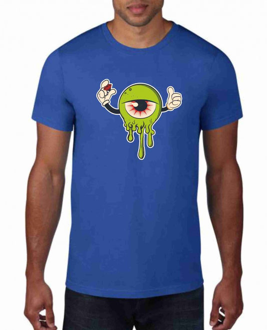MAGLIETTA IN 100% COTONE UOMO/DONNA COLORE ROYAL TEMA NERD