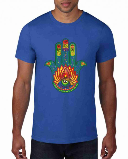 MAGLIETTA IN 100% COTONE UOMO/DONNA COLORE ROYAL TEMA NERD