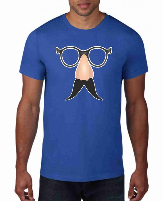 MAGLIETTA IN 100% COTONE UOMO/DONNA COLORE ROYAL TEMA NERD