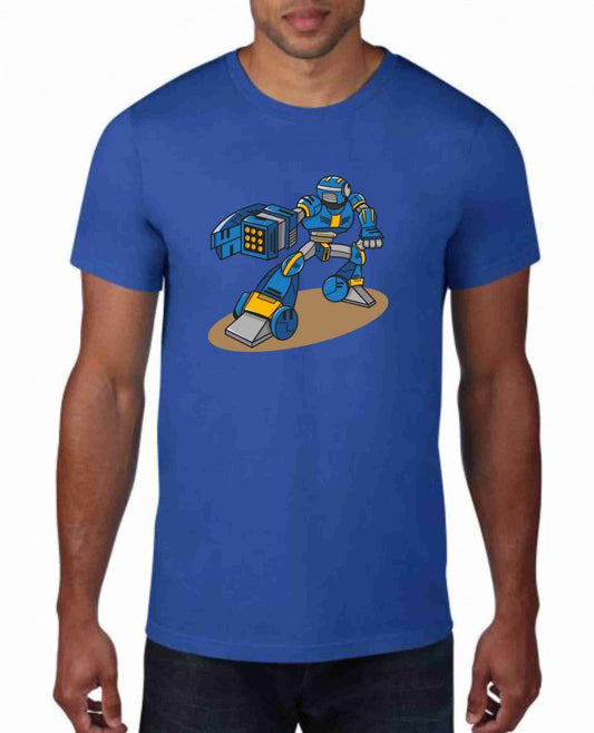 MAGLIETTA IN 100% COTONE UOMO/DONNA COLORE ROYAL TEMA NERD