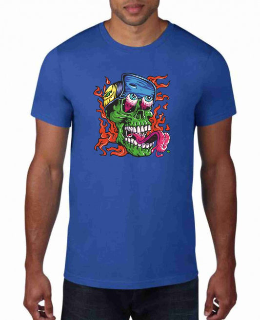 MAGLIETTA IN 100% COTONE UOMO/DONNA COLORE ROYAL TEMA NERD