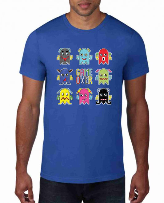 MAGLIETTA IN 100% COTONE UOMO/DONNA COLORE ROYAL TEMA NERD