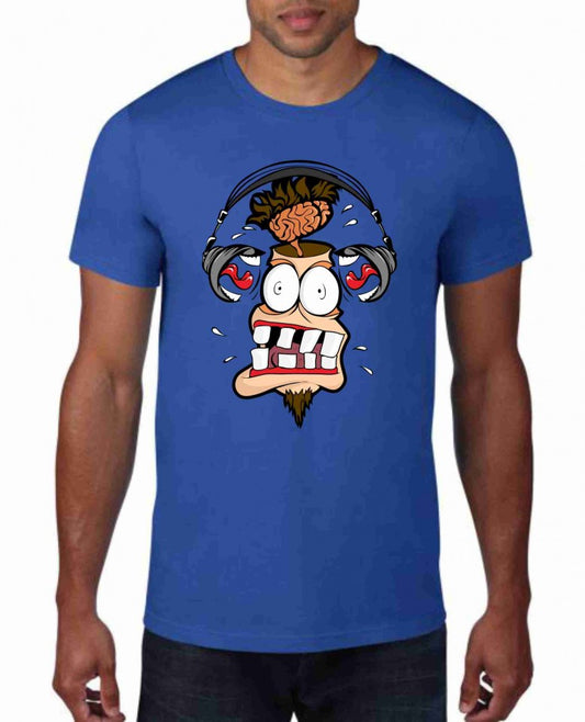 MAGLIETTA IN 100% COTONE UOMO/DONNA COLORE ROYAL TEMA NERD