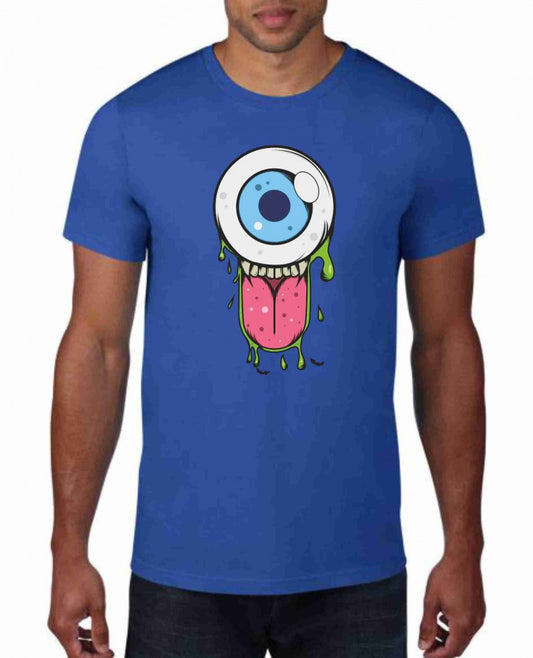 MAGLIETTA IN 100% COTONE UOMO/DONNA COLORE ROYAL TEMA NERD