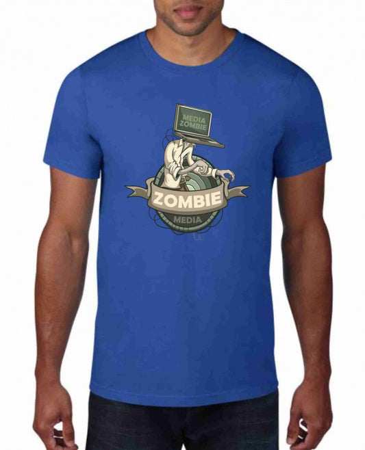 MAGLIETTA IN 100% COTONE UOMO/DONNA COLORE ROYAL TEMA NERD