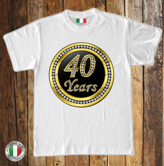 MAGLIETTA IN 100% COTONE UOMO/DONNA PER 40 ANNI TITOLO: 40 YEAR