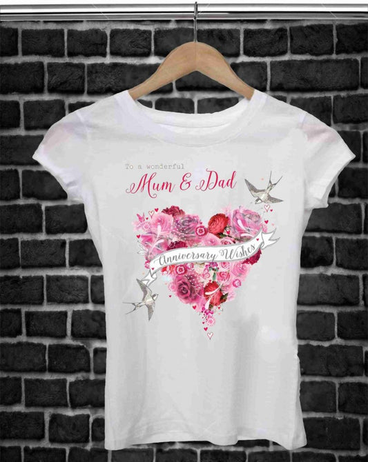 MAGLIETTA IN 100% COTONE UOMO/DONNA PER ANNIVERSARIO: MUM DAD