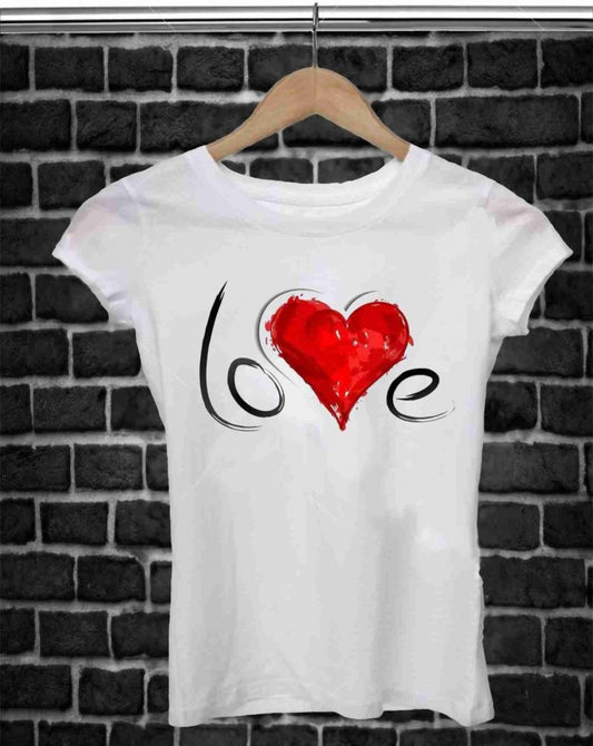 MAGLIETTA IN 100% COTONE UOMO/DONNA PER SAN VALENTINO: LOVES