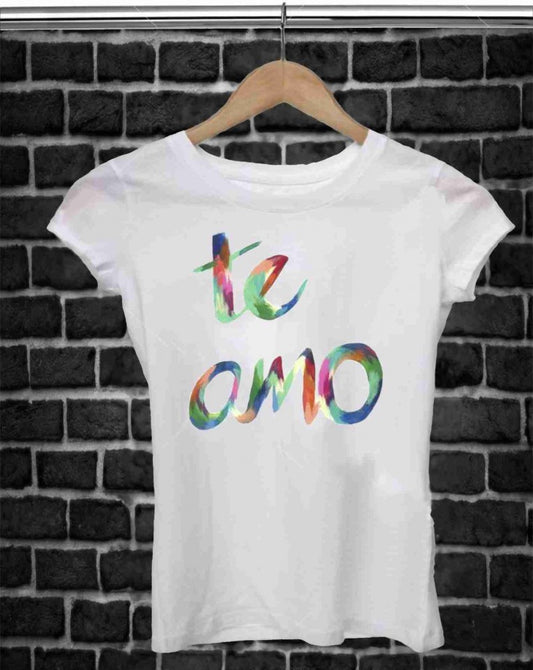 MAGLIETTA IN 100% COTONE UOMO/DONNA PER SAN VALENTINO: TE AMO COLOR