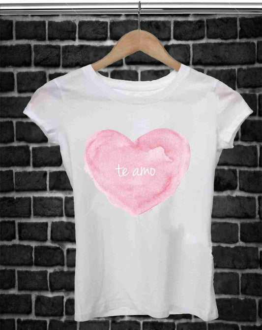 MAGLIETTA IN 100% COTONE UOMO/DONNA PER SAN VALENTINO: TE AMO CUORE