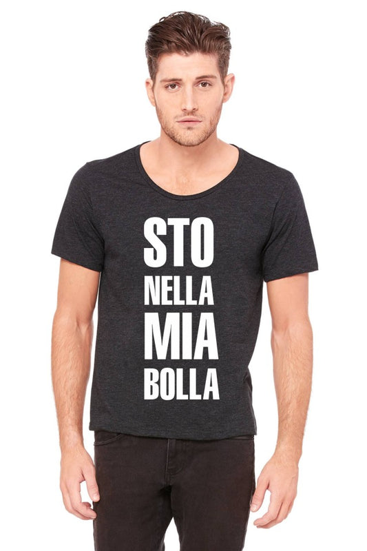 MAGLIETTA NERA 100% COTONE MODELLO RAPPER GHALI