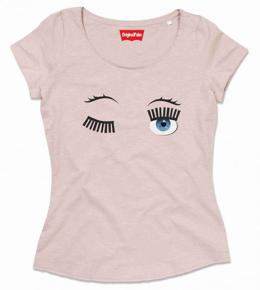 MAGLIETTE FIAMMATE DA DONNA VINTAGE STAMPA OCCHI