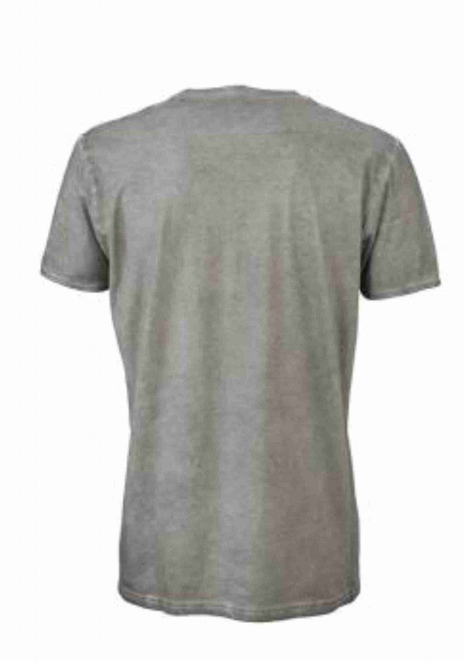T-shirt con scollo a v, 100% cotone single jersey VINTAGE con stampa MOTIVO NERD