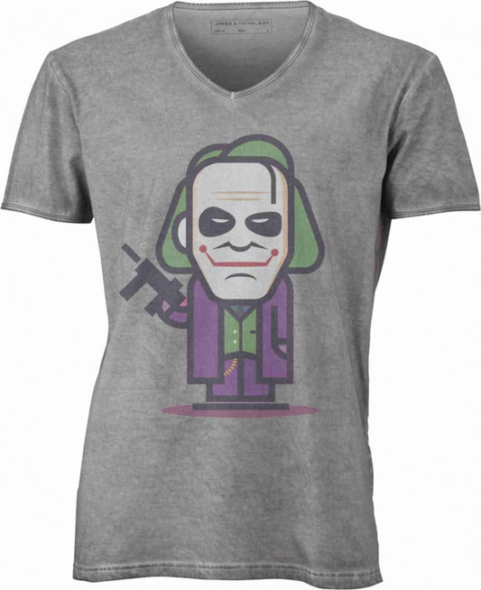 T-shirt con scollo a v, 100% cotone single jersey VINTAGE con stampa MOTIVO NERD