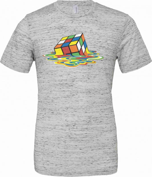 T-shirt unisex Poly-Cotton EFFETTO MARMO con stampa motivo NERD