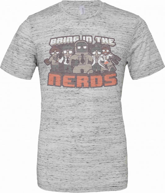 T-shirt unisex Poly-Cotton EFFETTO MARMO con stampa motivo NERD