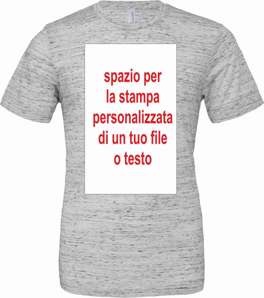 T-shirt unisex Poly-Cotton EFFETTO MARMO CON STAMPA PERSONALIZZATA