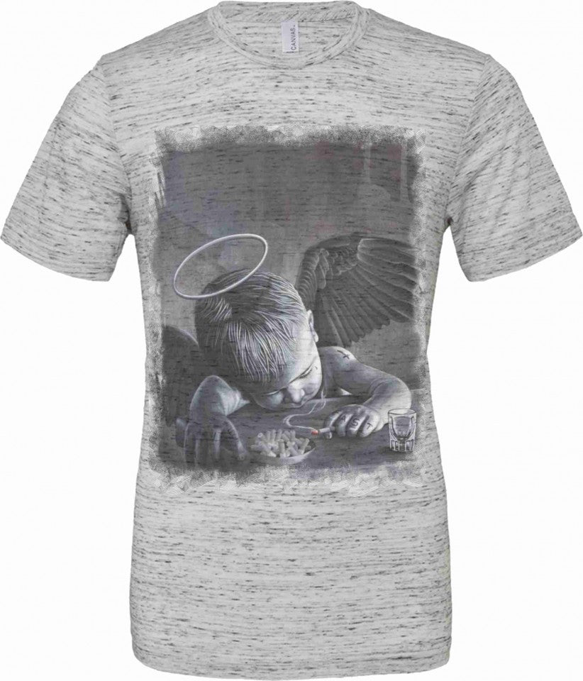 T-shirt unisex Poly-Cotton EFFETTO MARMO con stampa